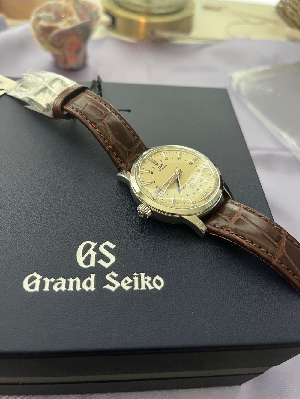 Grand Seiko SBGM221 Elegance GMT Watch NWT
